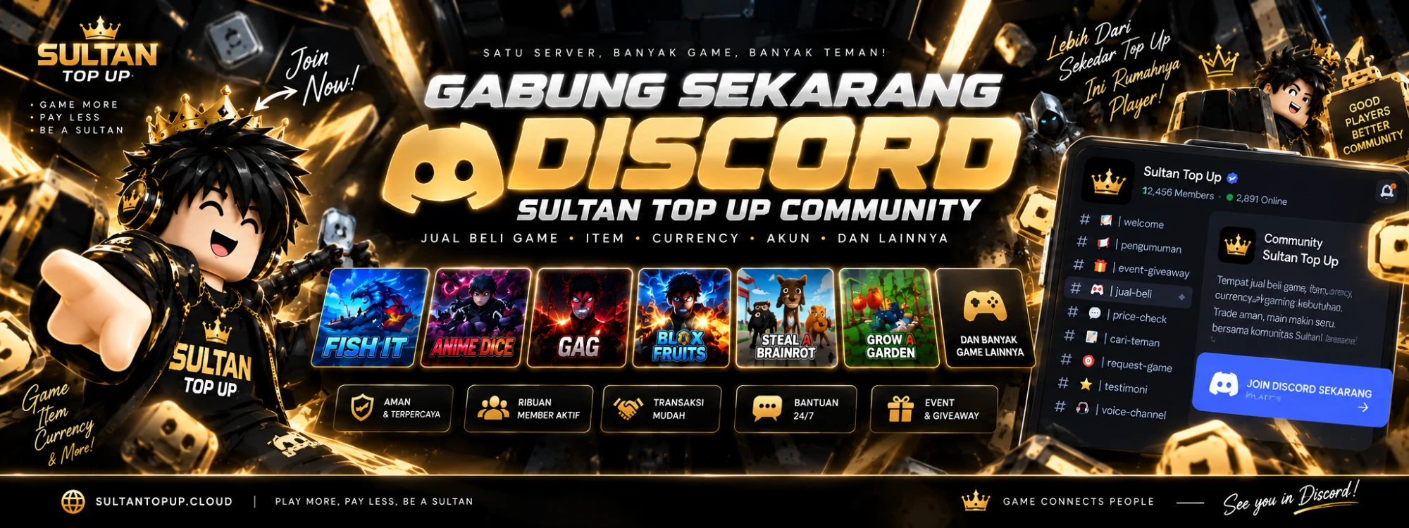 Gabung Discord Sultan Top Up Community