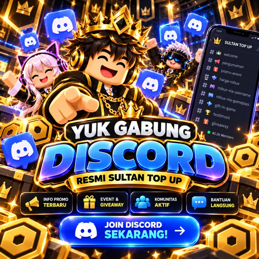 Yuk gabung Discord resmi Sultan Top Up